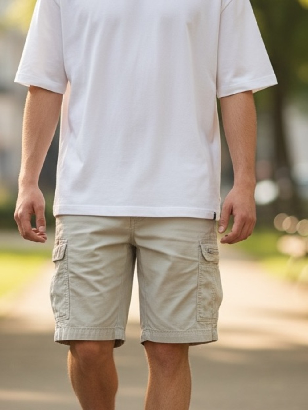 Columbia Men's Beige Cargo Shorts - Lightweight Casual Summer Shorts SZ 40. EUC